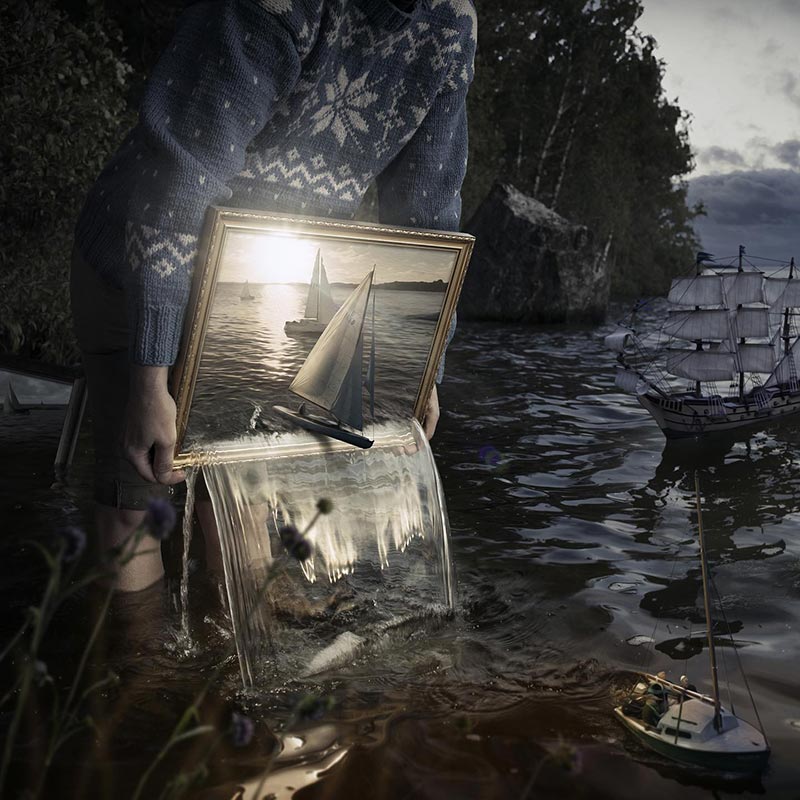 عکس سورئال با عنوان آزادشون کن؛ اثر Erik Johansson