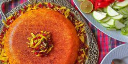 طرز تهیه ته چین مرغ زعفرانی رستورانی با طعم لذیذ و عالی