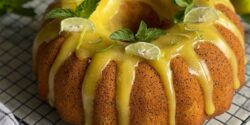 طرز تهیه کیک خرفه لیمویی خانگی با طعم عالی